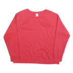 TIME AND TRU Womens Red Sweatshirt XL Crew Neck Casual Pullover Cotton Blend