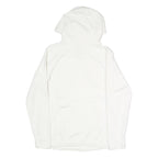 AIR JORDAN Womens White Hoodie M Cotton Blend Casual Pullover Drawstring