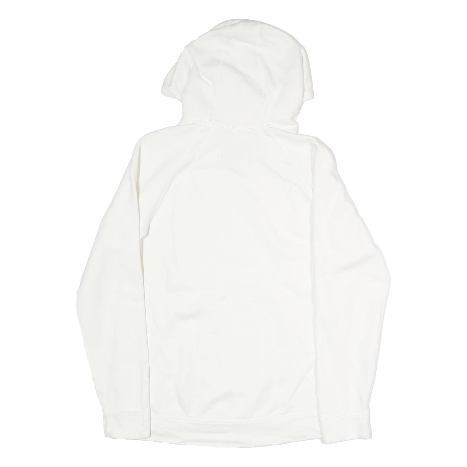 AIR JORDAN Womens White Hoodie M Cotton Blend Casual Pullover Drawstring