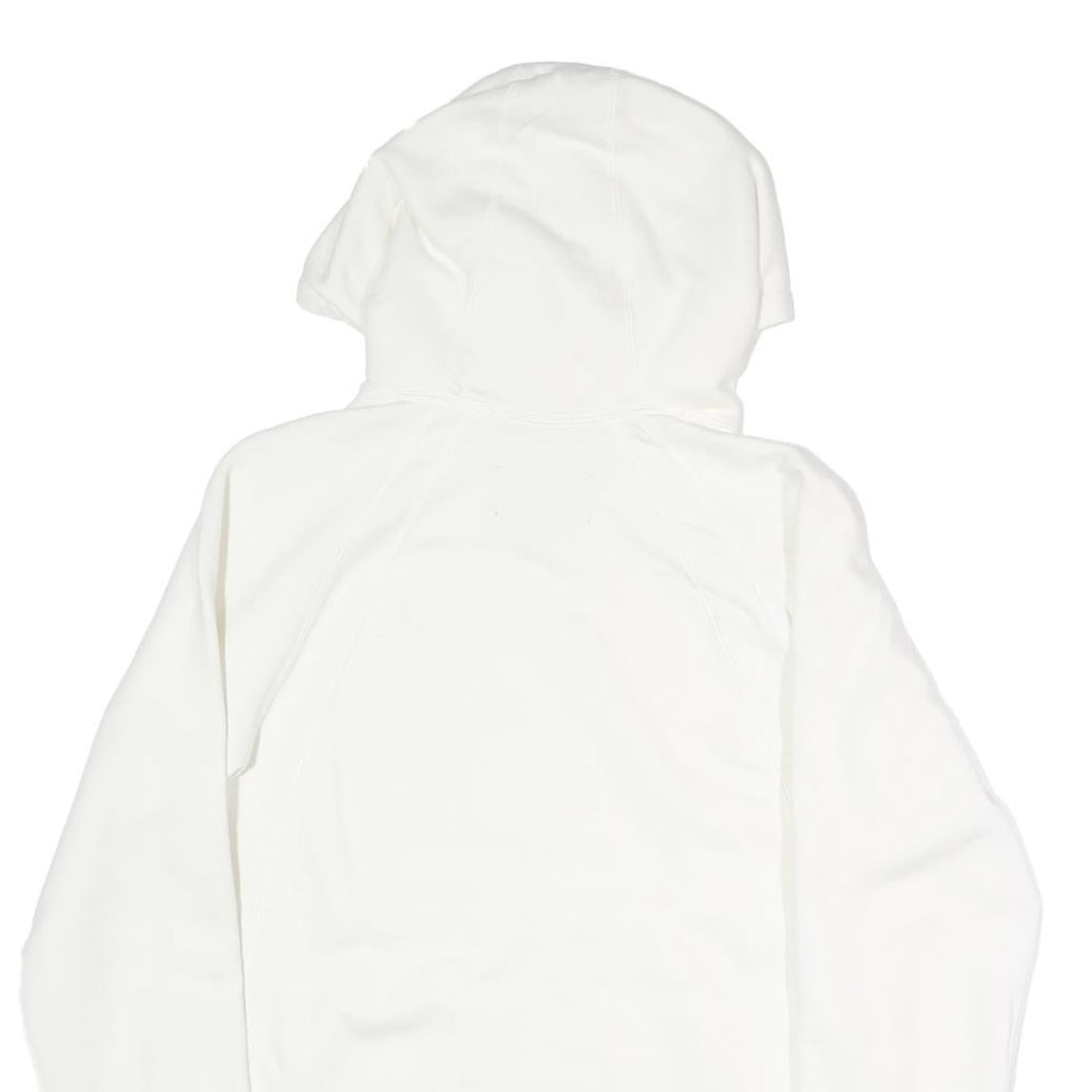 AIR JORDAN Womens White Hoodie M Cotton Blend Casual Pullover Drawstring