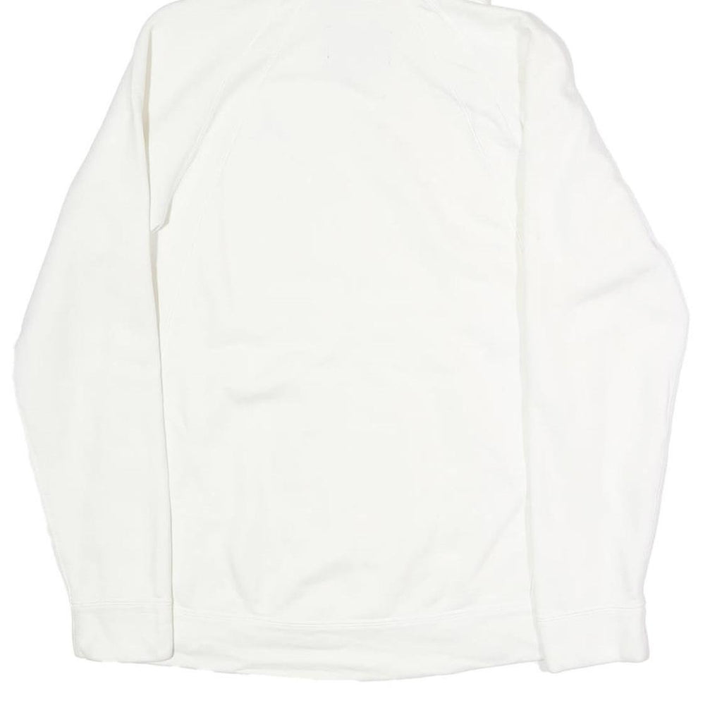 AIR JORDAN Womens White Hoodie M Cotton Blend Casual Pullover Drawstring