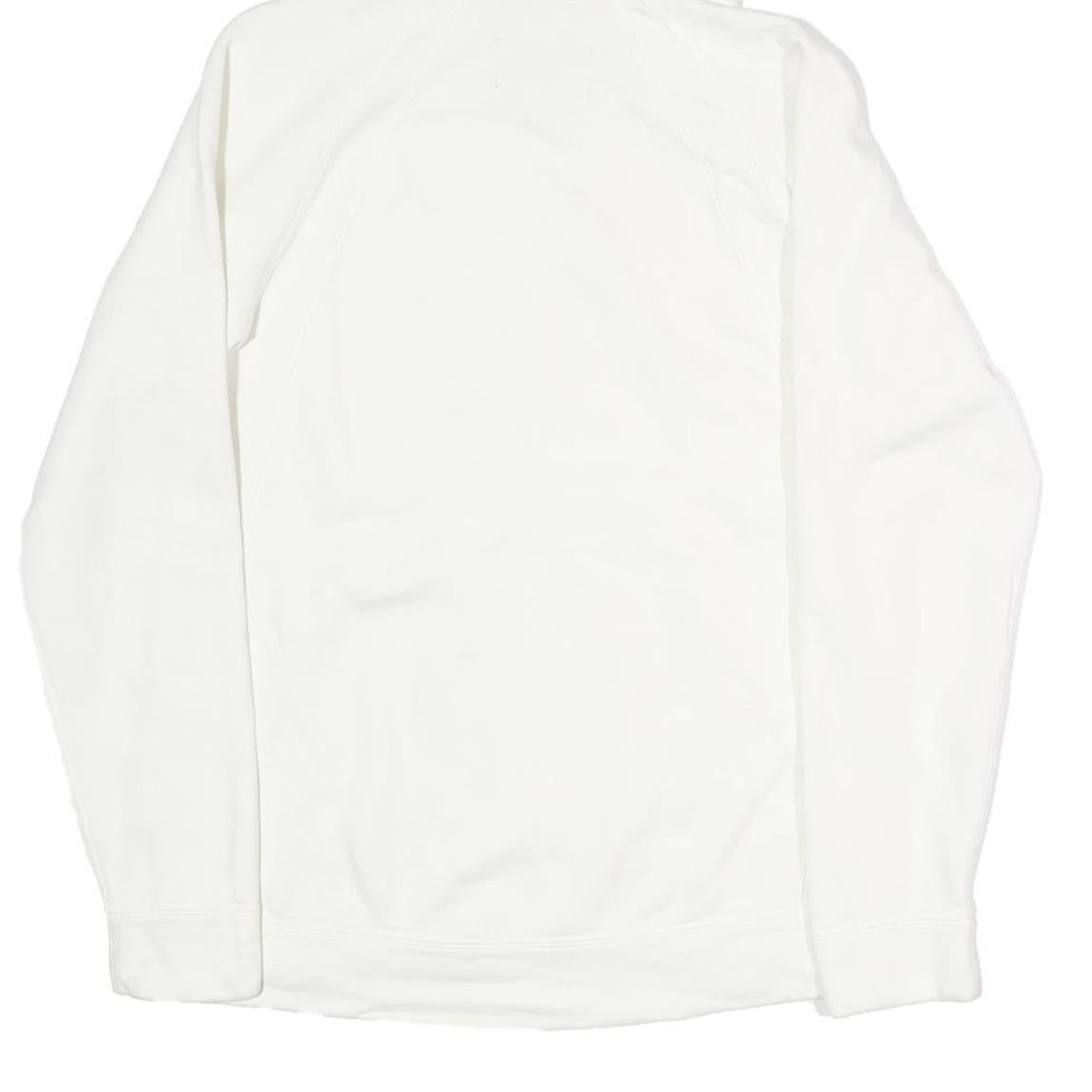 AIR JORDAN Womens White Hoodie M Cotton Blend Casual Pullover Drawstring