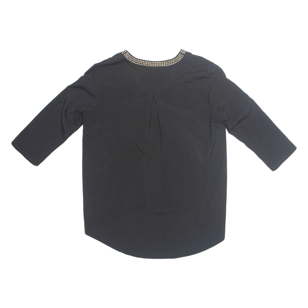 H&M Womens Top Black V-Neck Long Sleeve S