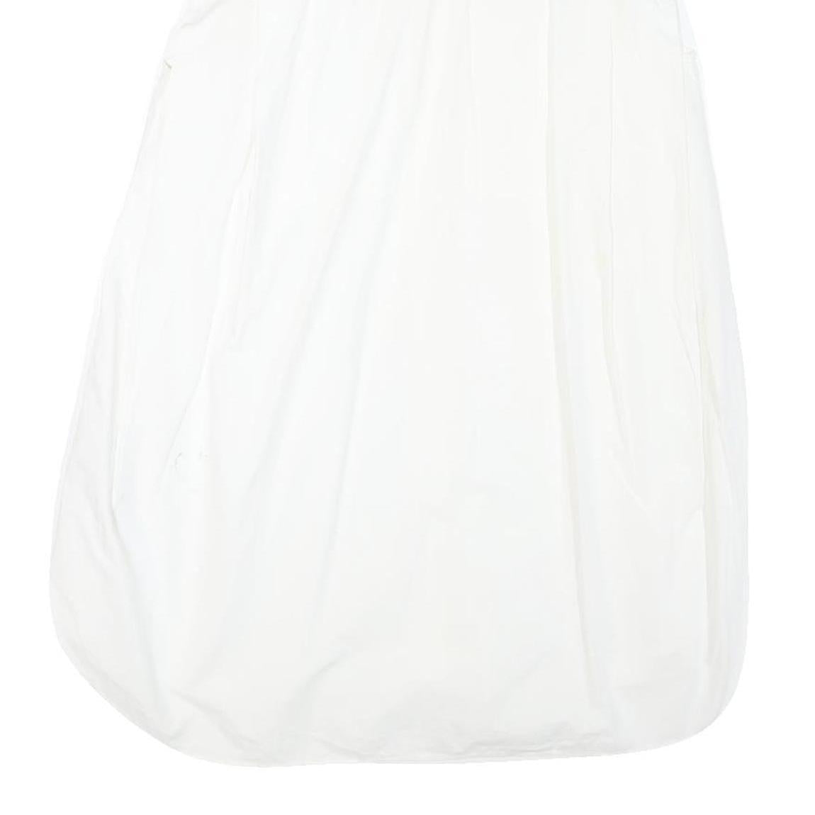 ZARA Womens White Sleeveless Shirt Collared Top M Lightweight Casual