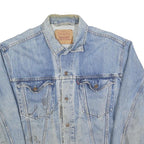 LEVI'S Mens Blue Cotton Denim Jacket L Button Closure Classic Style