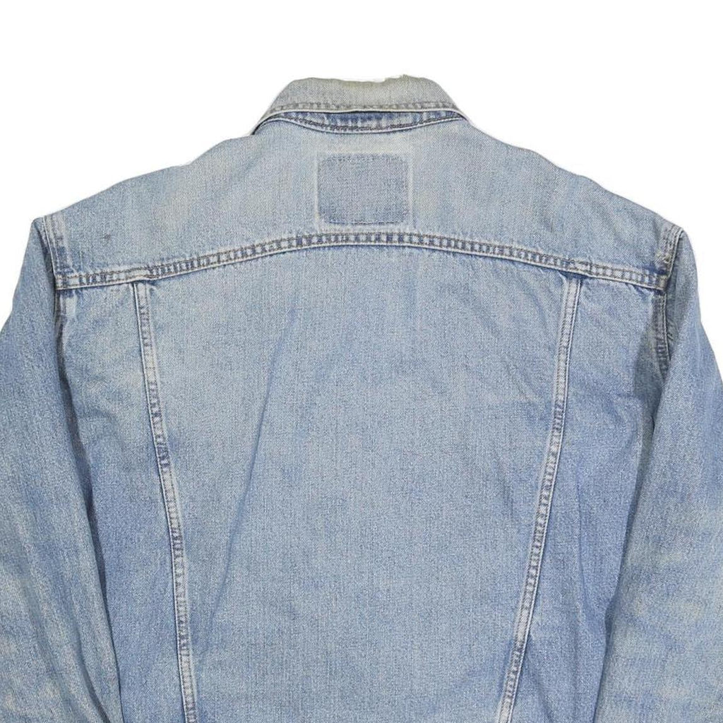 LEVI'S Mens Blue Cotton Denim Jacket L Button Closure Classic Style