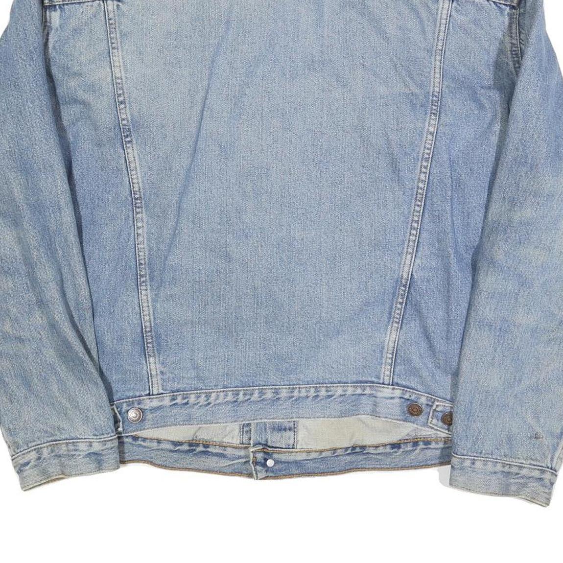 LEVI'S Mens Blue Cotton Denim Jacket L Button Closure Classic Style