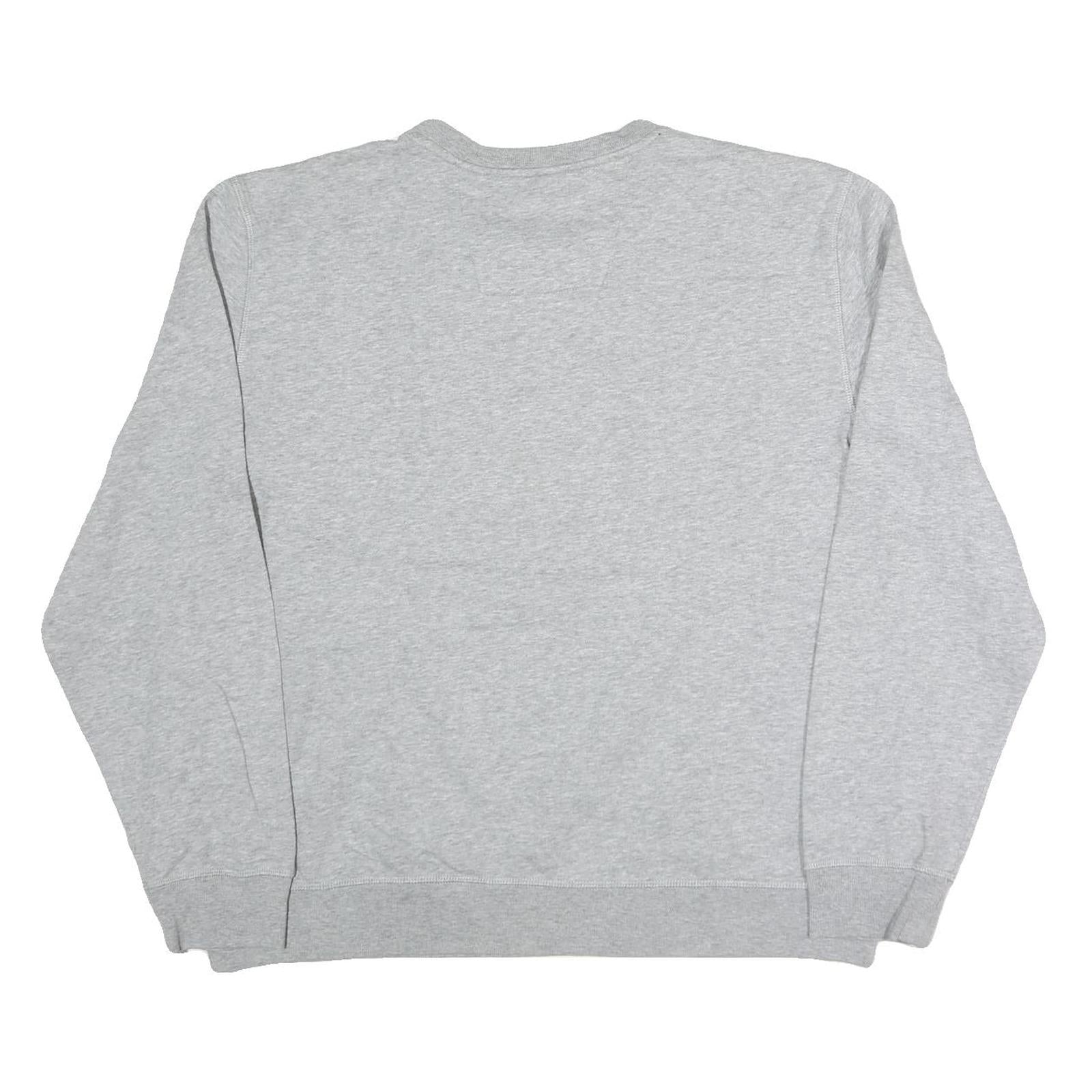 NAUTICA Mens Grey Crew Neck L Sweatshirt Cotton Blend Classic Logo Pullover