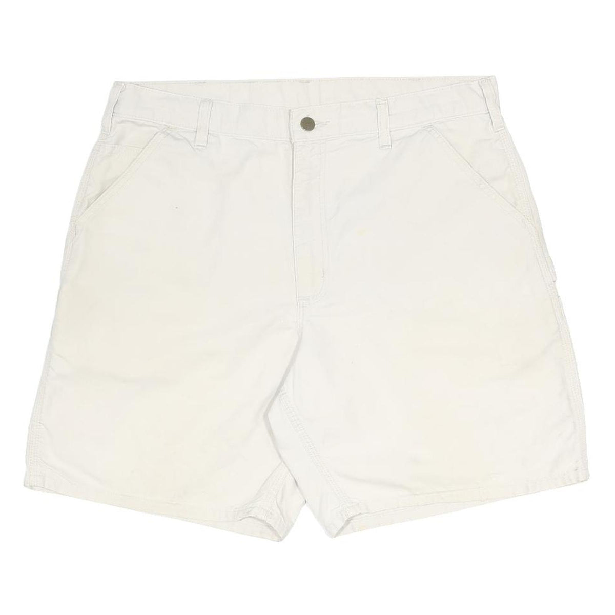 CARHARTT Mens Shorts White Casual Cotton L W36 Workwear Pockets