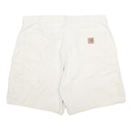 CARHARTT Mens Shorts White Casual Cotton L W36 Workwear Pockets