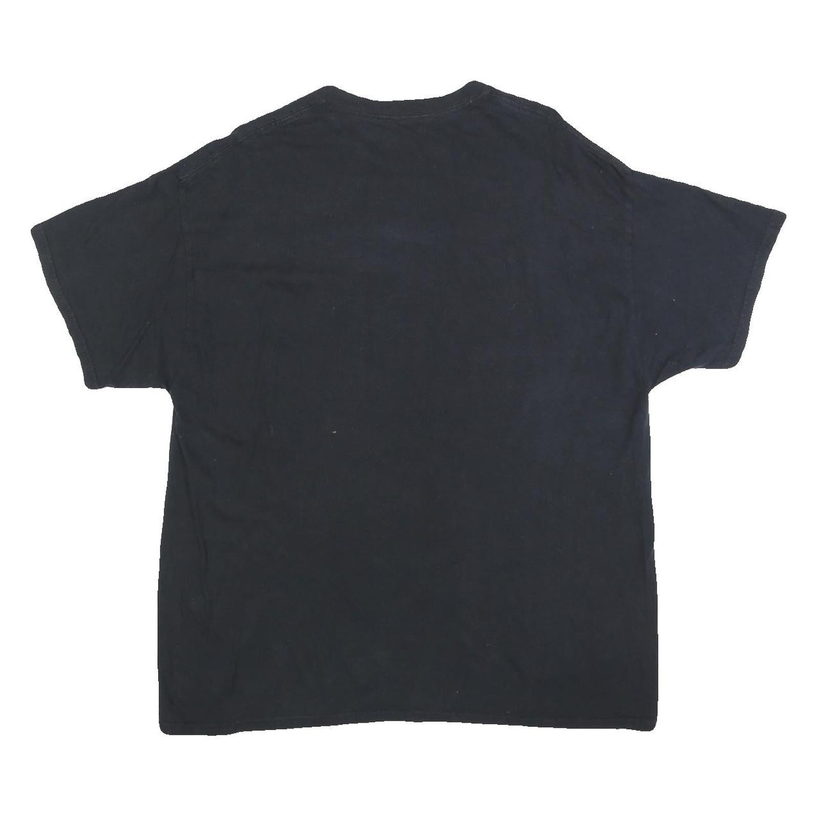 ACDC Mens Black Graphic T-Shirt L Short Sleeve Crew Neck Band Logo Retro