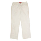 DICKIES Workwear Carpenter Womens Twill Trousers White Regular Straight W29 L29