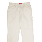 DICKIES Workwear Carpenter Womens Twill Trousers White Regular Straight W29 L29