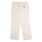 DICKIES Workwear Carpenter Womens Twill Trousers White Regular Straight W29 L29