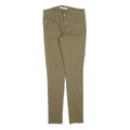 LEVI'S 721 Womens Slim Skinny Jeans Olive Cotton Blend W26 L30 Stylish Zip