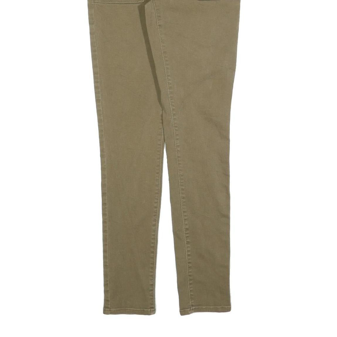 LEVI'S 721 Womens Slim Skinny Jeans Olive Cotton Blend W26 L30 Stylish Zip