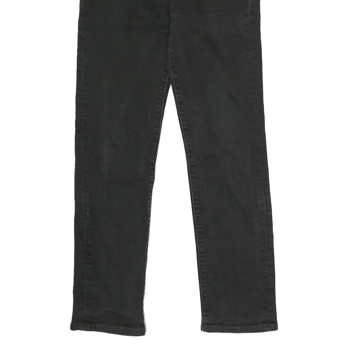 LEVI'S 511 Big E Mens Slim Black Denim Raw Jeans W30 L30 Classic Zip