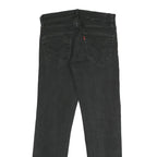 LEVI'S 511 Big E Mens Slim Black Denim Raw Jeans W30 L30 Classic Zip