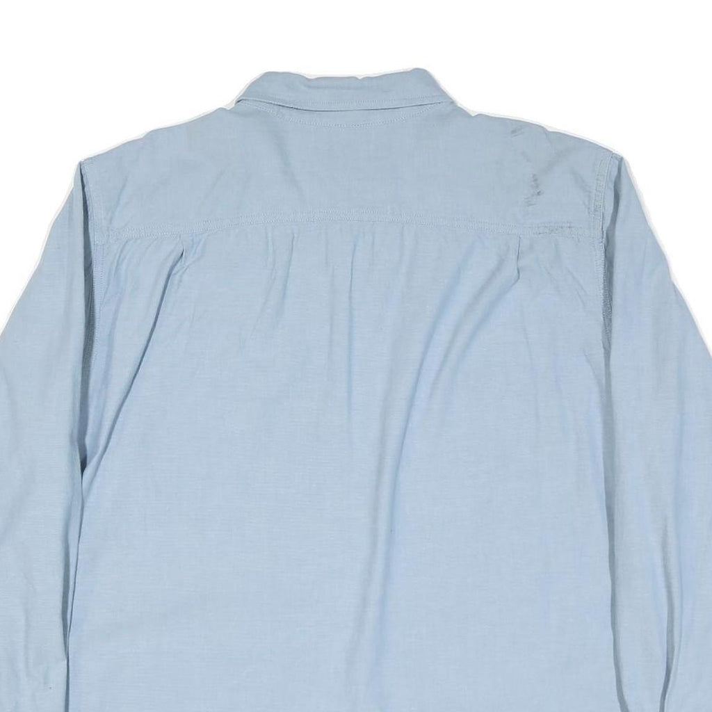 CARHARTT Mens Blue Cotton Blend Work Shirt XL Casual Button-Down Utility