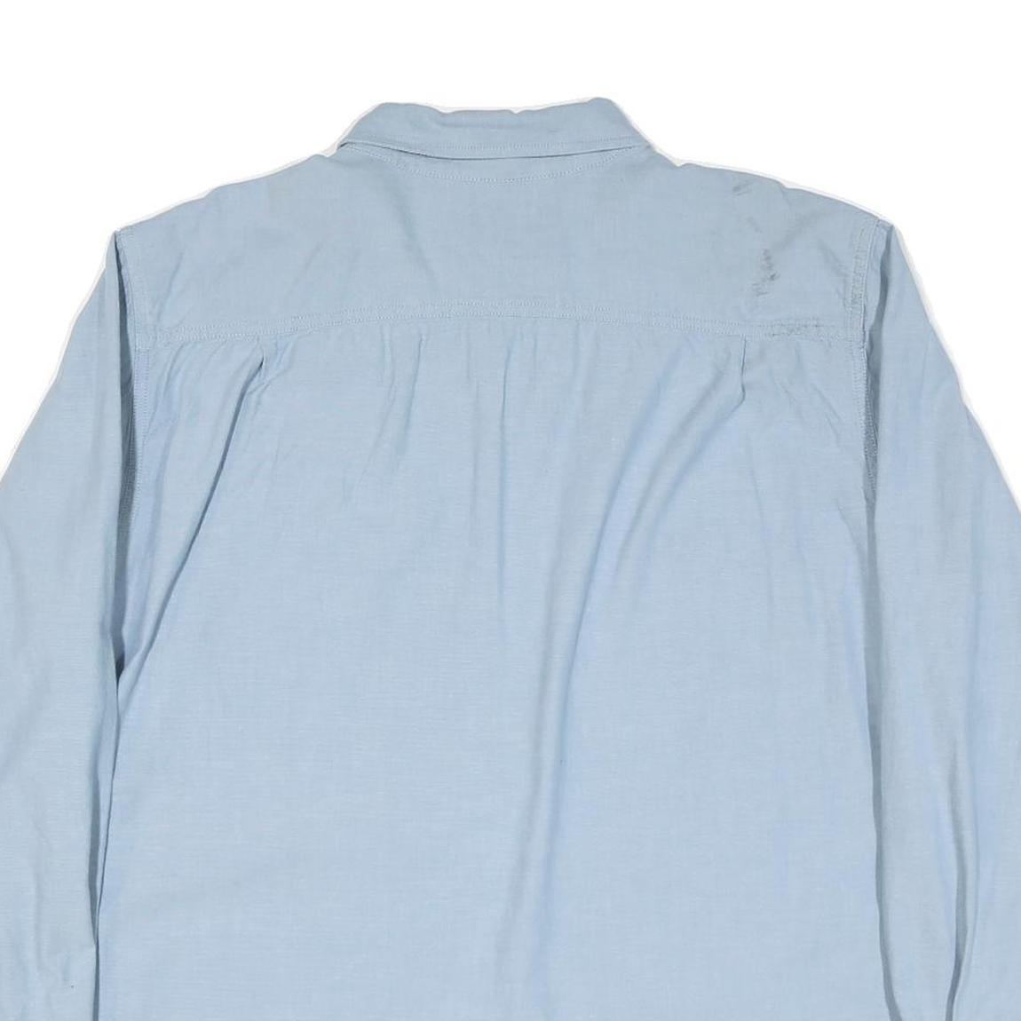 CARHARTT Mens Blue Cotton Blend Work Shirt XL Casual Button-Down Utility