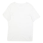 HUGO BOSS Womens White Modern T-Shirt L Short Sleeve Crew Neck Plain Cotton