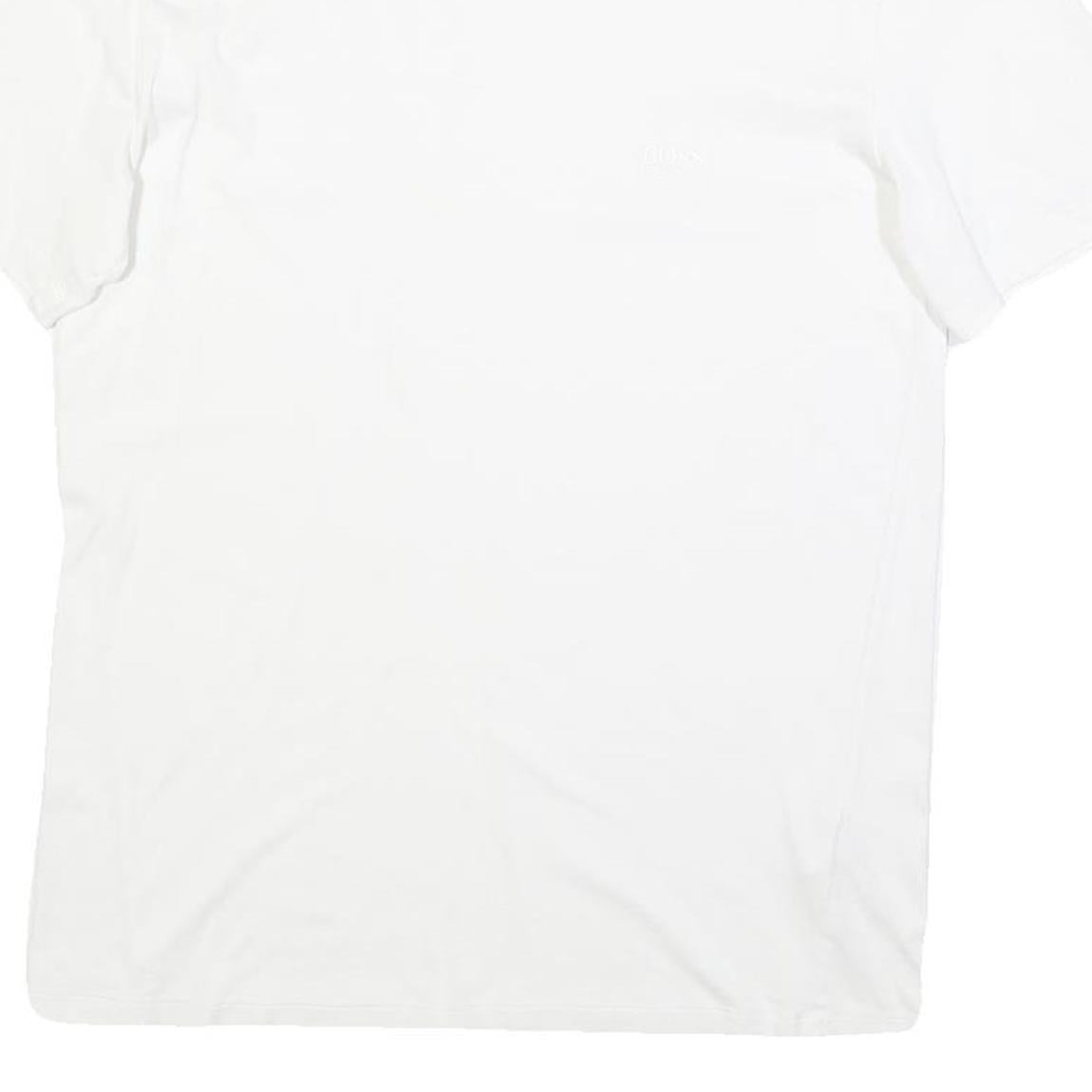 HUGO BOSS Womens White Modern T-Shirt L Short Sleeve Crew Neck Plain Cotton