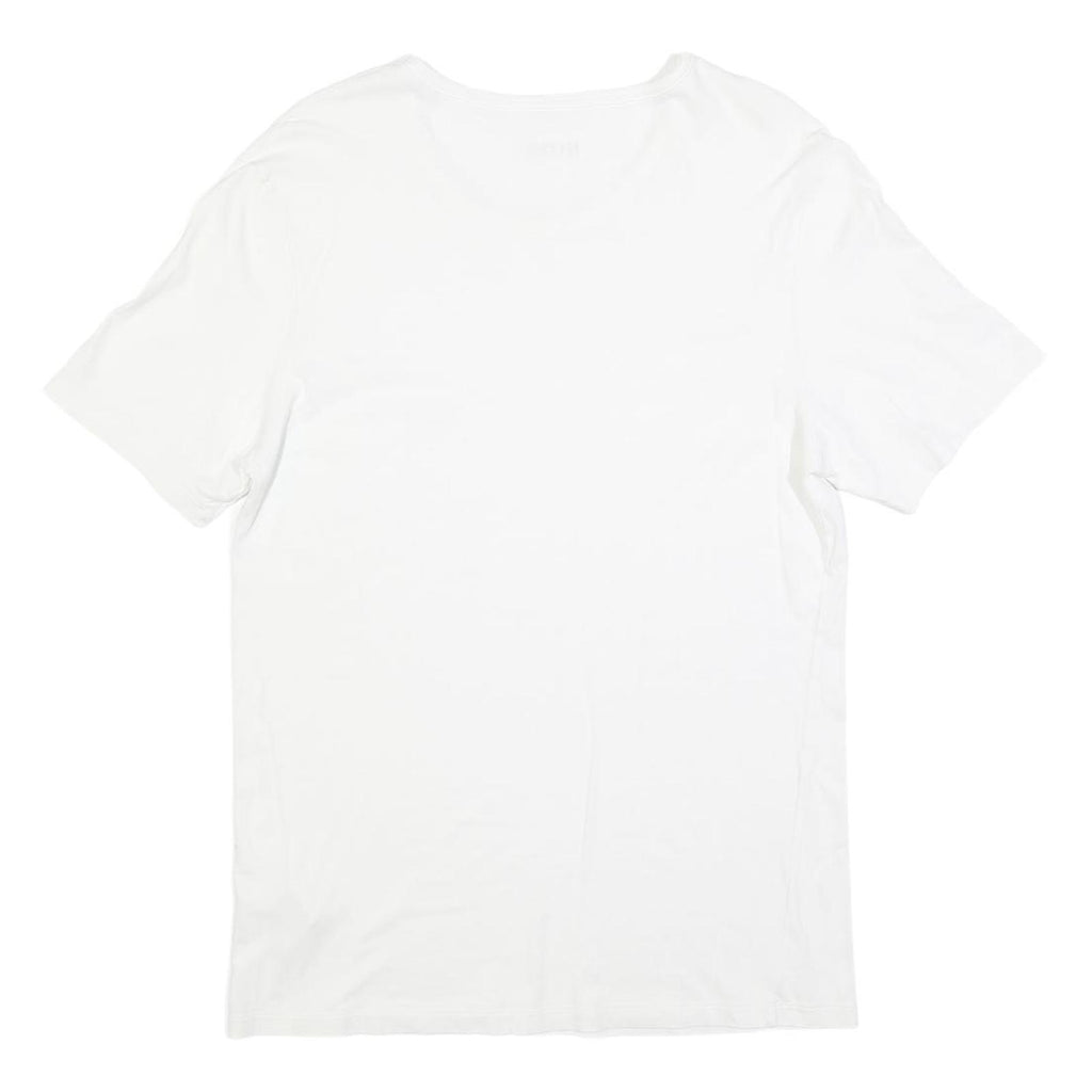 HUGO BOSS Womens White Modern T-Shirt L Short Sleeve Crew Neck Plain Cotton