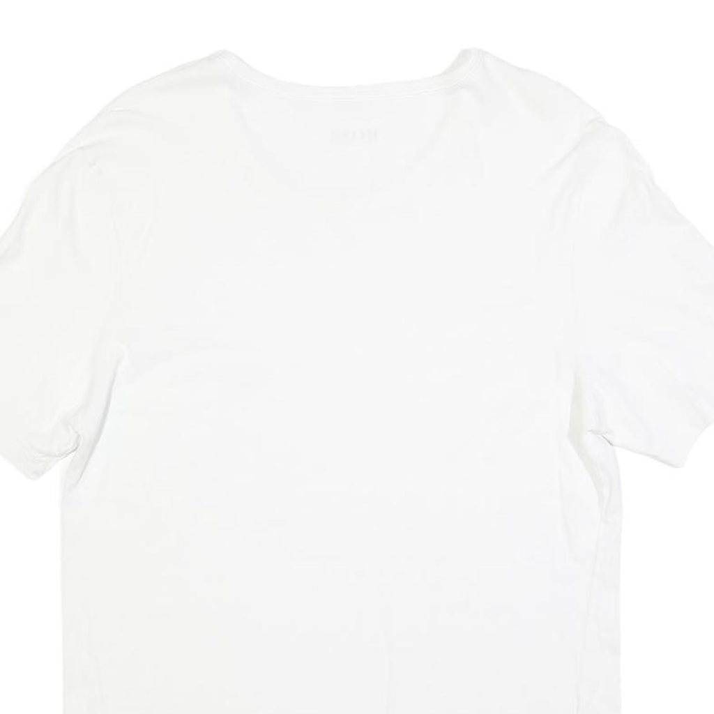 HUGO BOSS Womens White Modern T-Shirt L Short Sleeve Crew Neck Plain Cotton