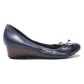 COLE HAAN Ballet Shoes Blue Synthetic Womens UK 4