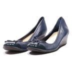 COLE HAAN Ballet Shoes Blue Synthetic Womens UK 4