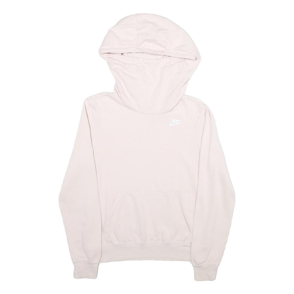 NIKE Womens Pink Hoodie XS Cotton Blend Pullover Lightweight Casual