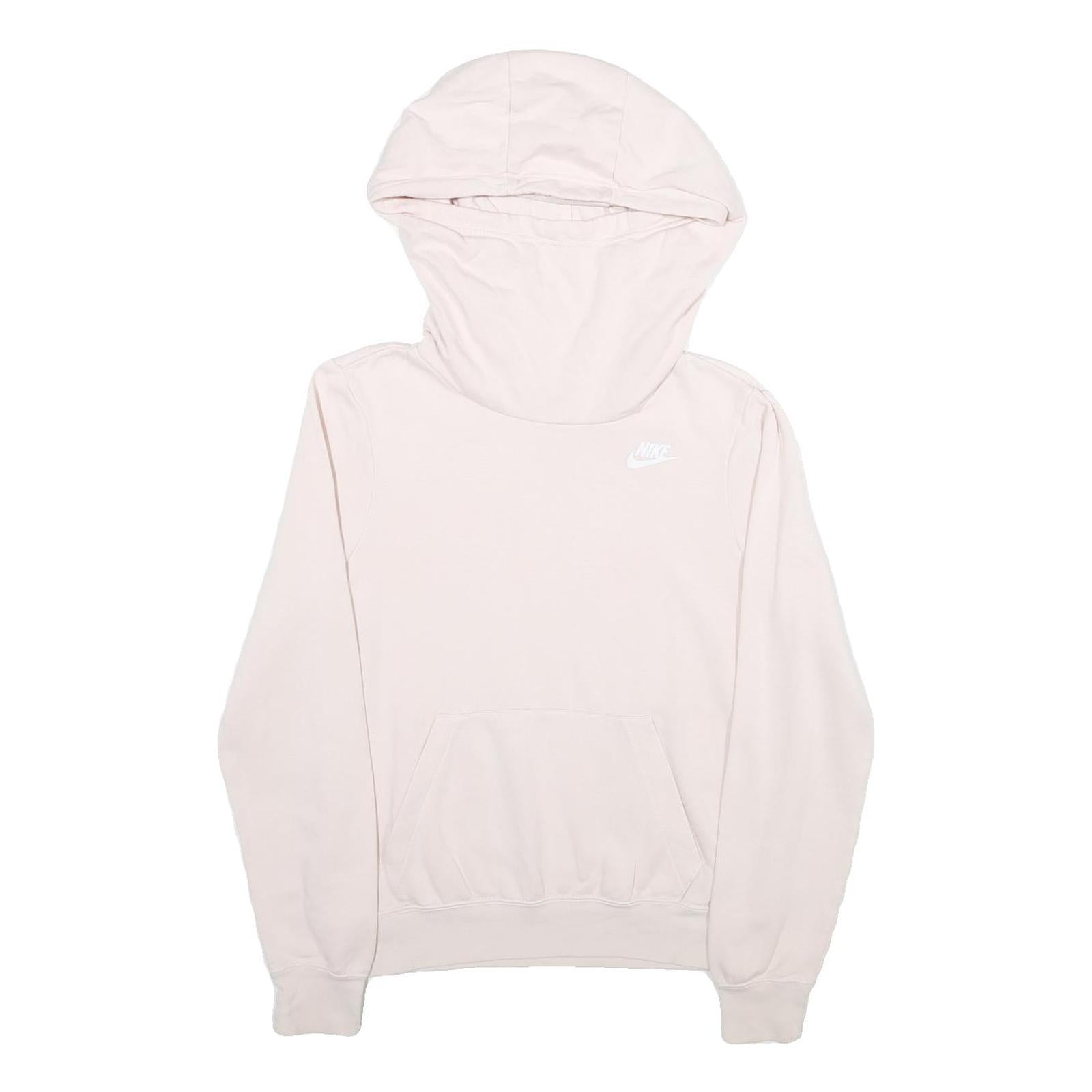 NIKE Womens Pink Hoodie XS Cotton Blend Pullover Lightweight Casual