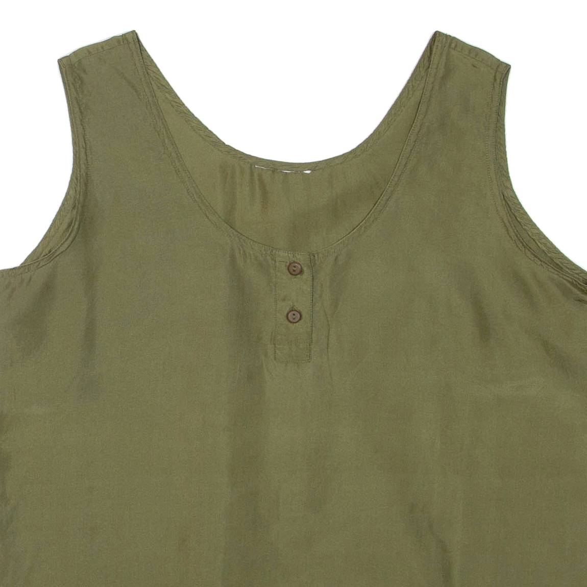 Womens Top Green Sleeveless L