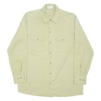 DICKIES Mens Plain Shirt Beige Long Sleeve L
