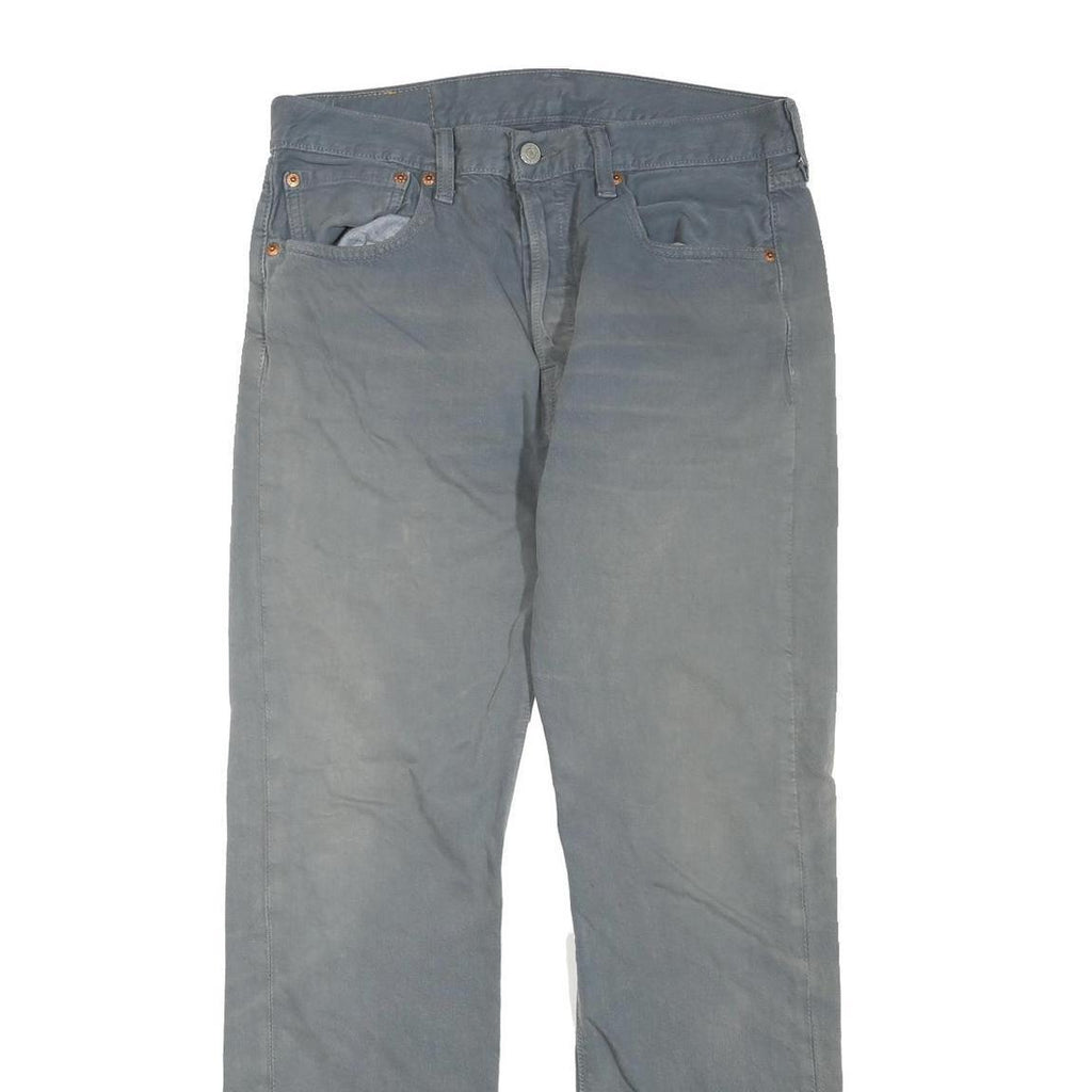LEVI'S 501 Mens Jeans Blue Regular Straight Denim Rinse W32 L30 Classic Button