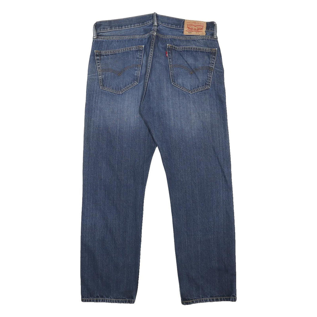 LEVI'S 505 Mens Jeans Blue Regular Straight Denim Medium W36 L32 Classic Zip