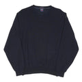 PAUL & SHARK Mens Navy Plain V-Neck Regular Fit Cotton Blend Jumper L