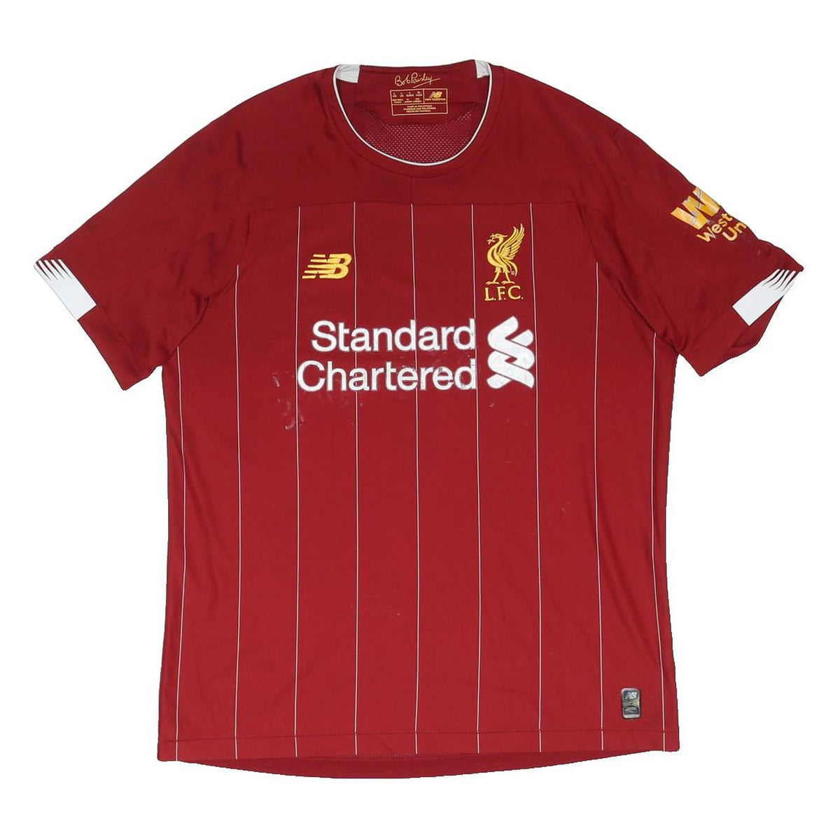 NEW BALANCE 19/20 Liverpool Home Shirt Mens Red Shirt L Short Sleeve Crew Neck