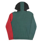 FILA Mens Black & Green & Red Hoodie S Fila Logo Cotton Blend Pullover