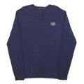ANTONY MORATO Mens Blue Plain V-Neck Basic Knit Jumper XL Designer Style