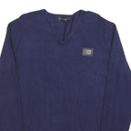 ANTONY MORATO Mens Blue Plain V-Neck Basic Knit Jumper XL Designer Style