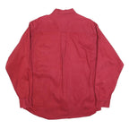 CLUB ROOM Mens Red Shirt L Button-Down Cotton Blend Casual Classic Fit