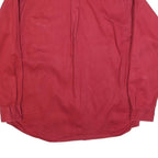 CLUB ROOM Mens Red Shirt L Button-Down Cotton Blend Casual Classic Fit