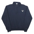 CHAMPION Mens Navy Georgetown 1/4 Zip L Cotton Blend Sweatshirt Pullover