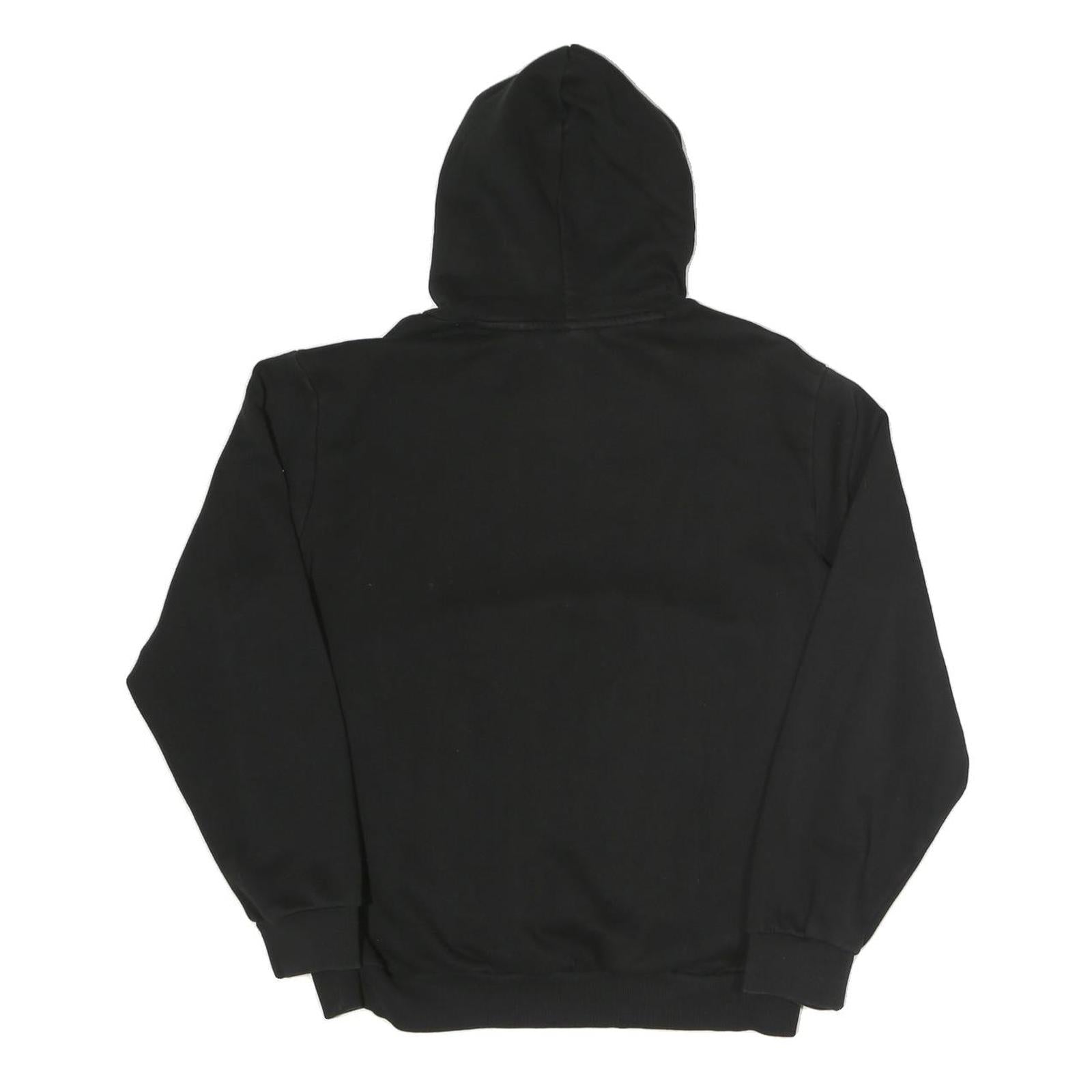 PUMA Womens Black Pullover Hoodie M Cotton Blend Casual Logo Sweatshirt