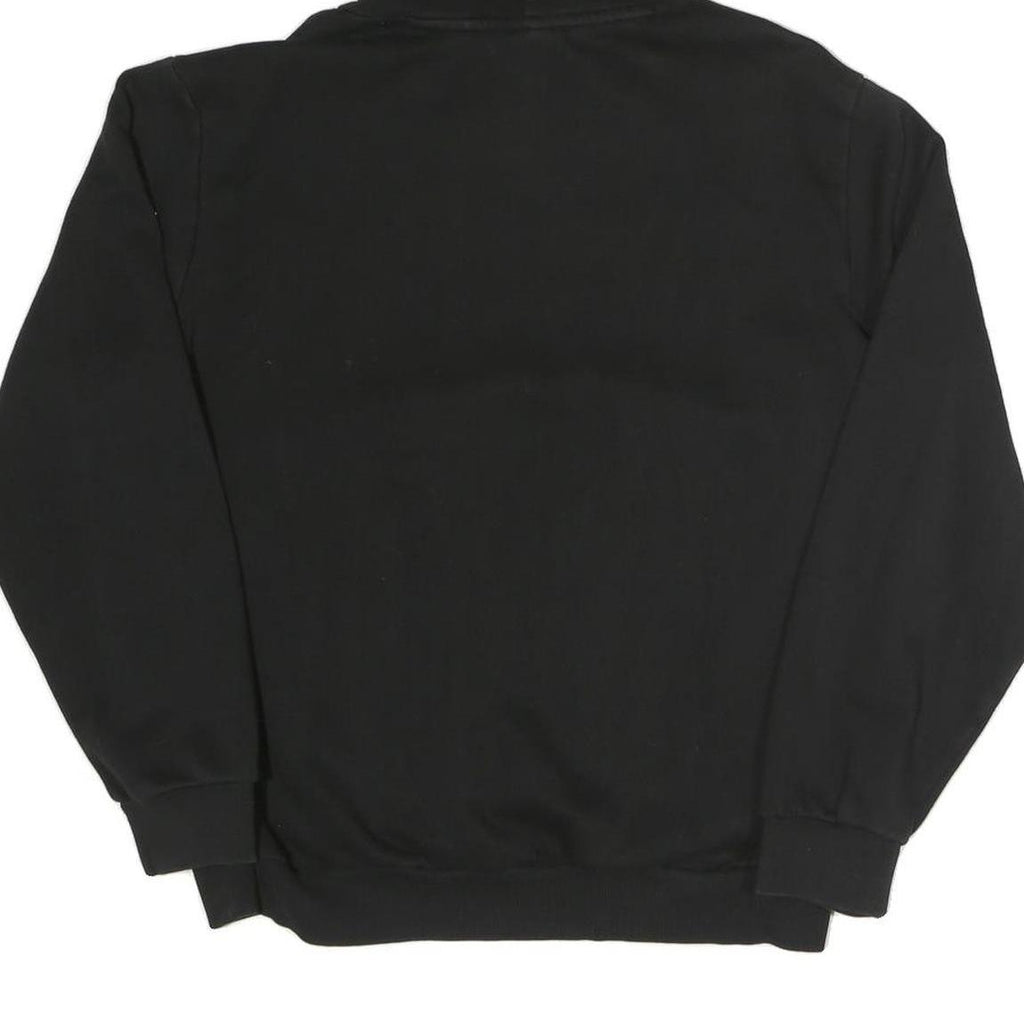 PUMA Womens Black Pullover Hoodie M Cotton Blend Casual Logo Sweatshirt