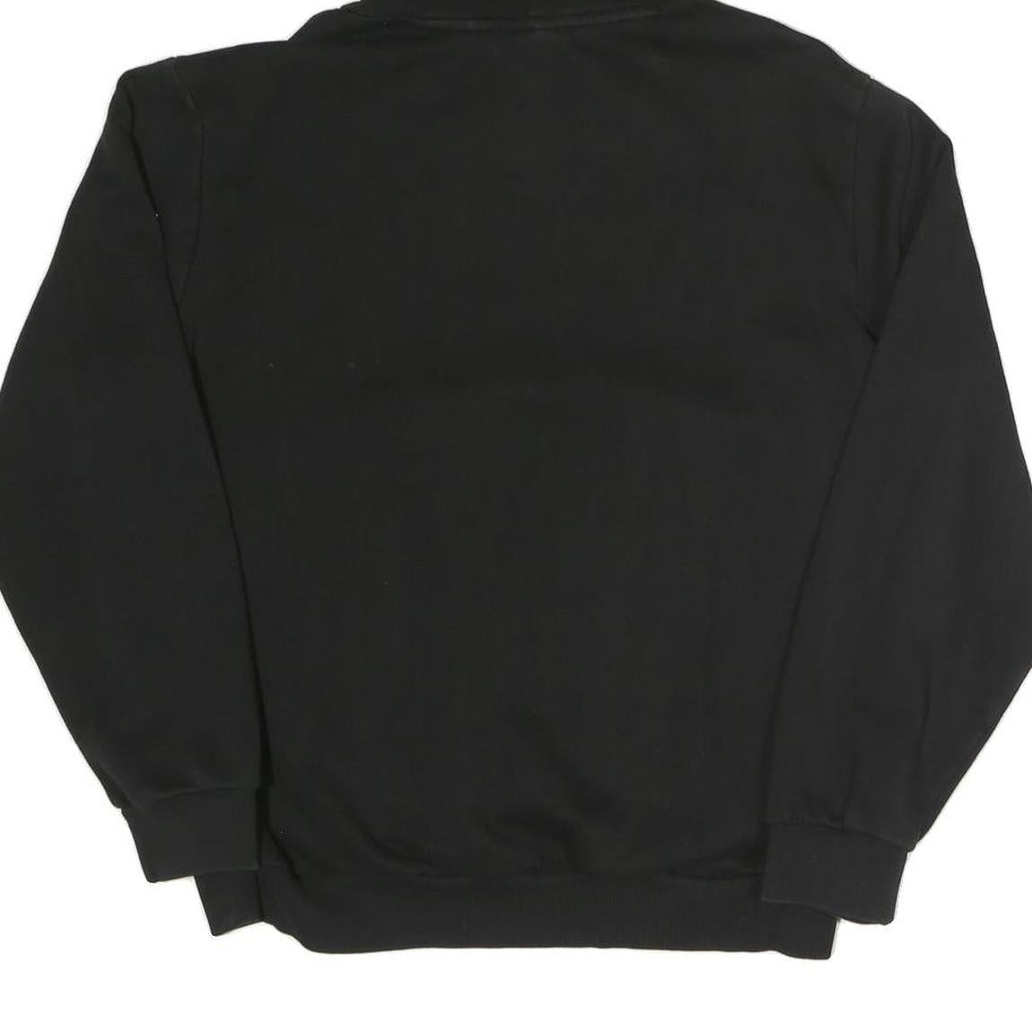 PUMA Womens Black Pullover Hoodie M Cotton Blend Casual Logo Sweatshirt