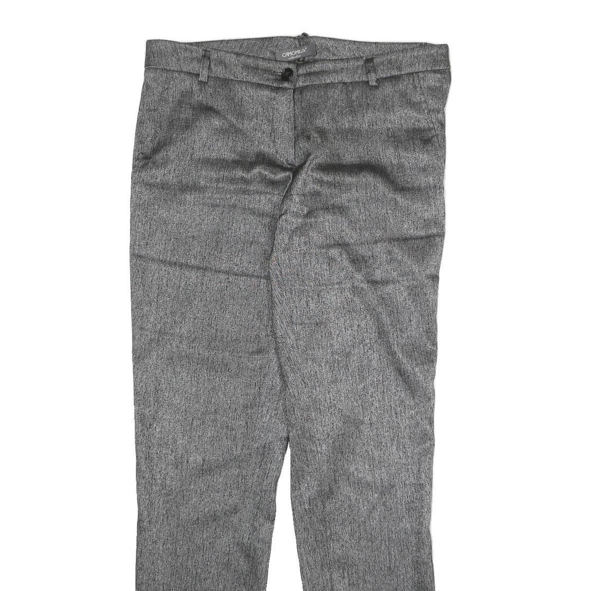 CAMOMILLA Womens Polyester Blend Grey Slim Straight Trousers W32 L30 Smart