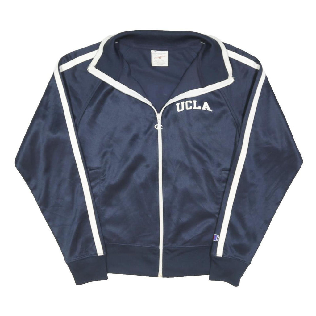 CHAMPION Mens Navy Blue UCLA Zip Jacket S Polyester Blend Track Sportswear