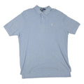 POLO RALPH LAUREN Mens Blue Short Sleeve Plain XL Cotton Blend Polo Shirt